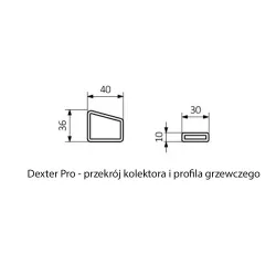 Dexter Pro 860 x 600 - Rysunek techniczny modelu Dexter Pro